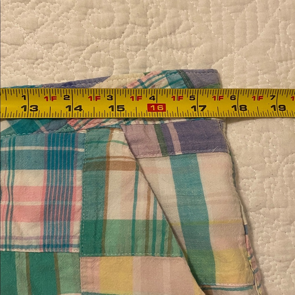 Purple Poppy 100% cotton pastel plaid madras style skirt - Picture 5 of 8